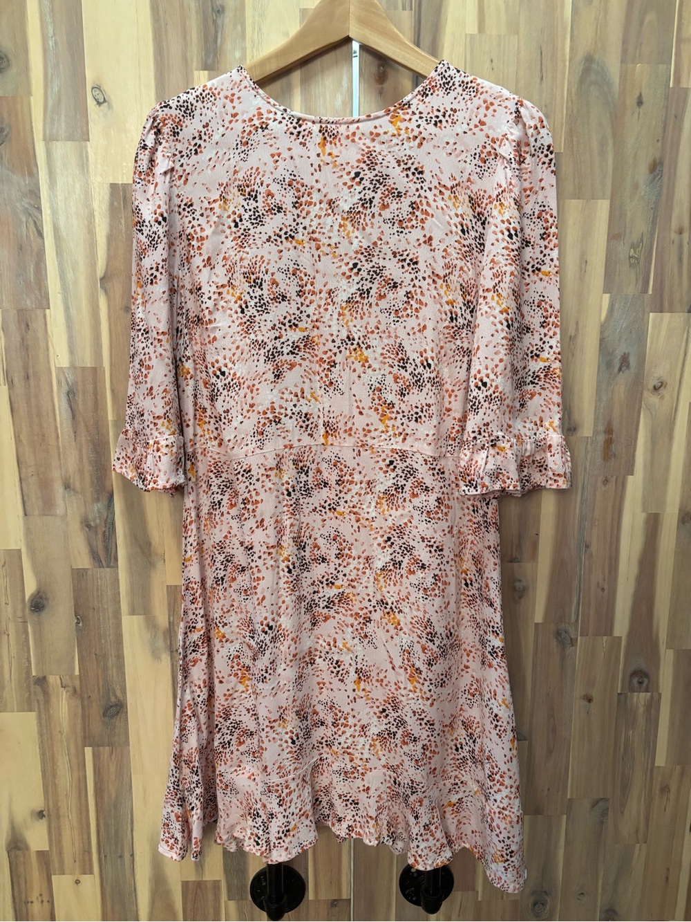 Marks & Spencer Pink Floral Midi Dress US 8/UK 12